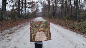 Missouri fall autumn leaves deer art mini quilt