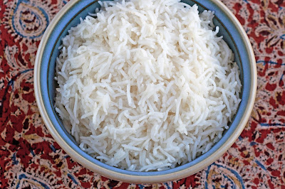 Cooked basmati rice in a bowl