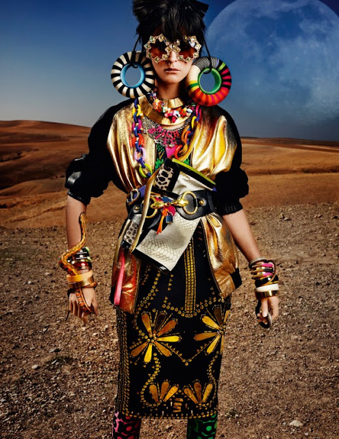 Mario Testino, Carmen Kass, Lucinda Chambers, British Vogue, editorial