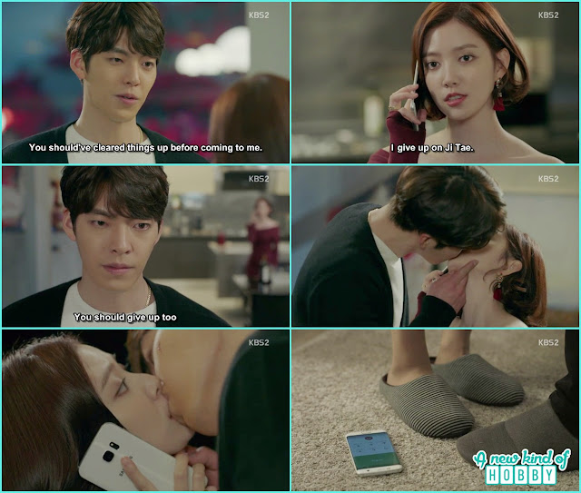  Joon YOung Kiss Jeon Eun while she talking to her motherin law at phone - Uncontrollably Fond - Episode 15 Review