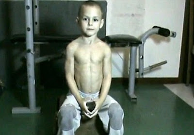 5 year-old with 6 pack