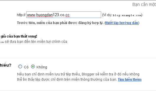 Hướng dẫn cài đặt tên miền Co.cc cho Blogspot