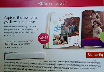 American Girl photo book by Shutterfly, free with purchase on AmericanGirl.com