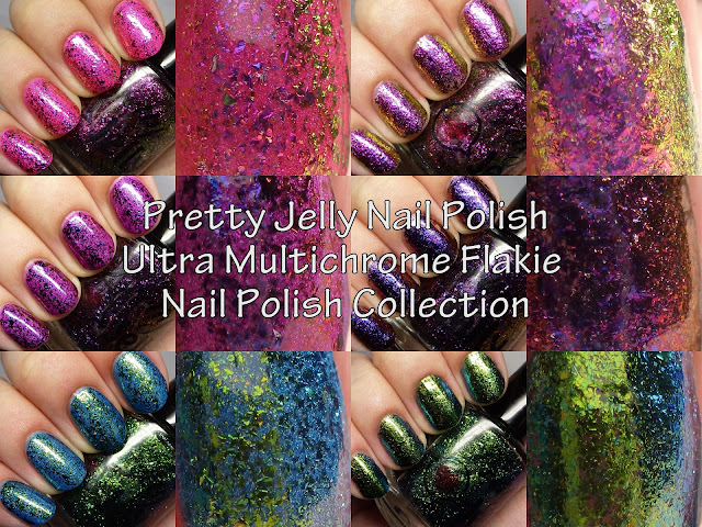 Pretty Jelly Nail Polish Ultra Multichrome Flakie Collection