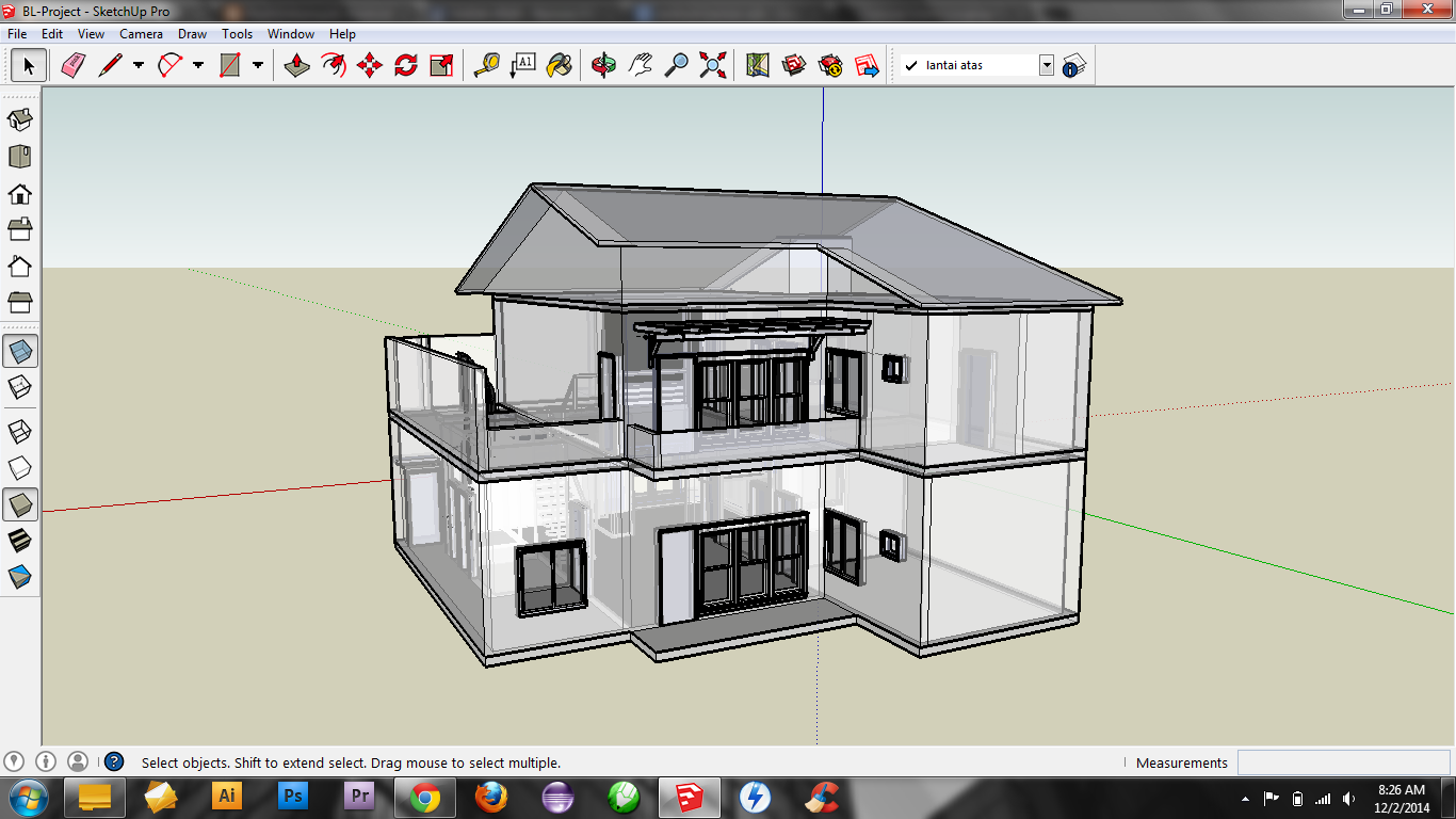 Belajar Menggambar Rumah  3D dg SketchUp Rizal Robiansyah