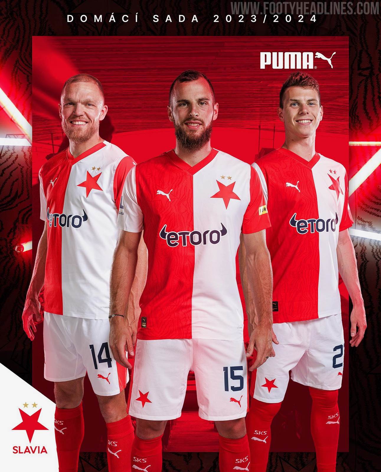 Slavia Prague 23-24 Home & Away Kits Released - Footy Headlines