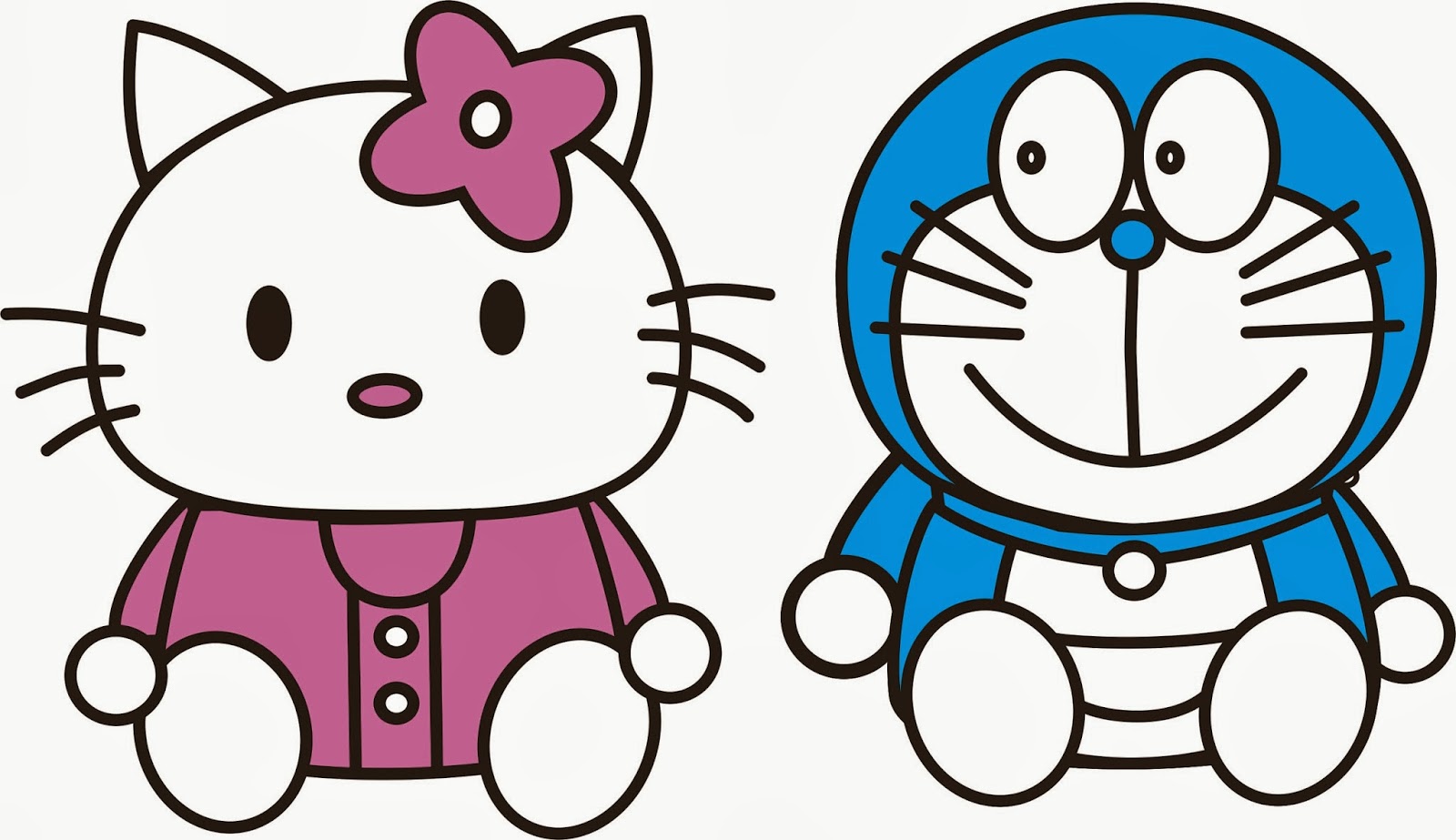 Contoh Desain  Karakter Doraemon  dan Hello Kitty Winda Om