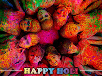 holi ke wallpaper, होली के वॉलपेपर, ढेर सारे बच्चे होली के रंगों से सराबोर फर्श पे लेटे हुए hppy holi 2019