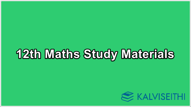 12th Std Maths - Unit 1 to 5 Full Study Material | Mrs. N. Kamatchi - (English Medium)