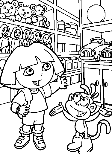 Dora The Explorer Coloring Pages