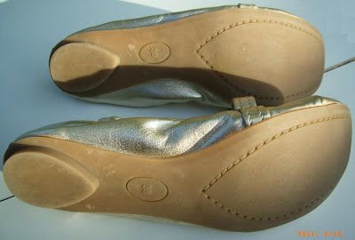 EDEN SHOES - Ballerines dorées - P38 - NEUVES