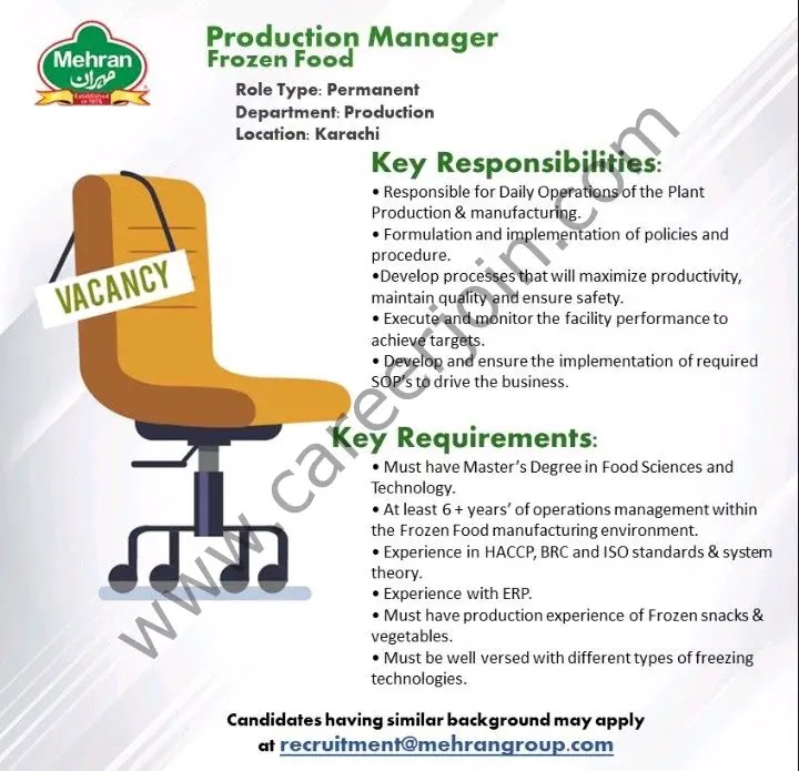 Jobs in Mehran Group