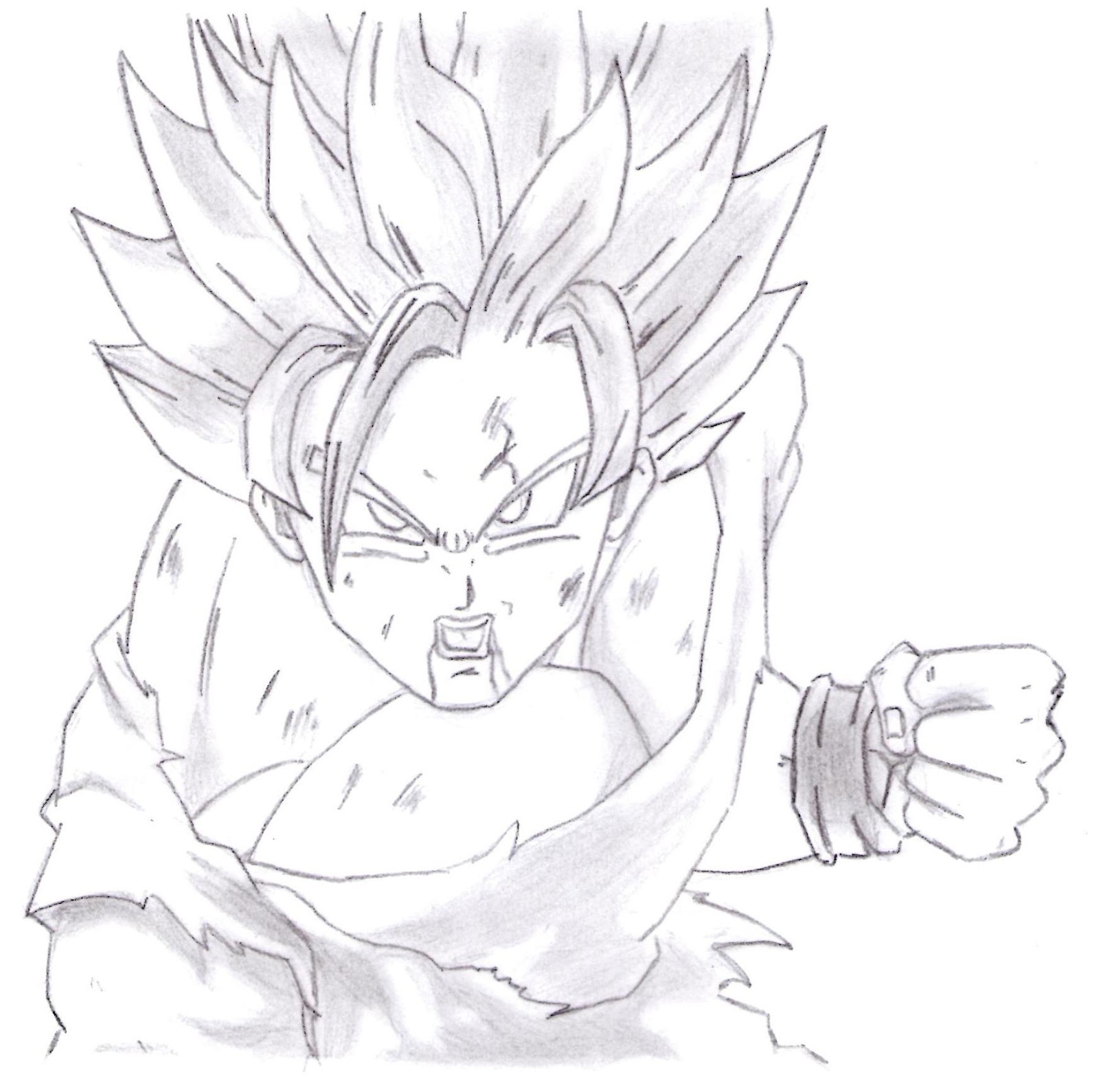 Dibujando a Goku ssj2 vs majin vegeta YouTube - imagenes de goku ssj2 para dibujar