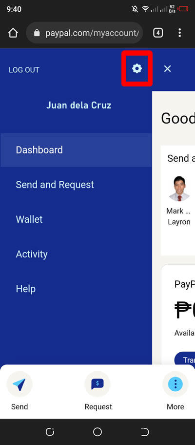 paypal account settings