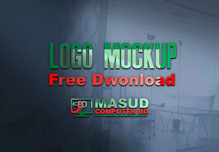 3d Glass Window Logo Mockup Free Download  | Free PSD Mockup