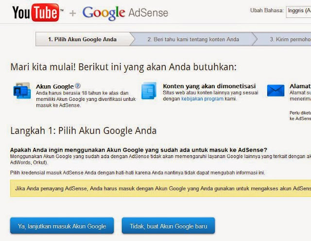 Cara Mendaftar Google AdSense Full Approve Lewat YouTube