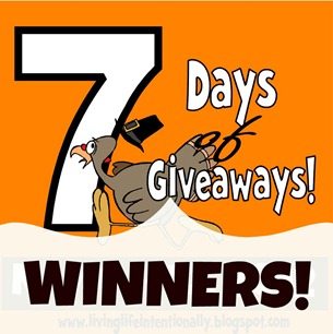 7 days of giveaways winners