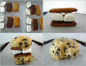 S'mores Stuffed Chocolate Chip Cookies