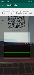 Pindai (scan) QR Code yang ada di monitor pc