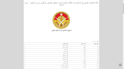 نتائج مناظرة القضاء العسكري