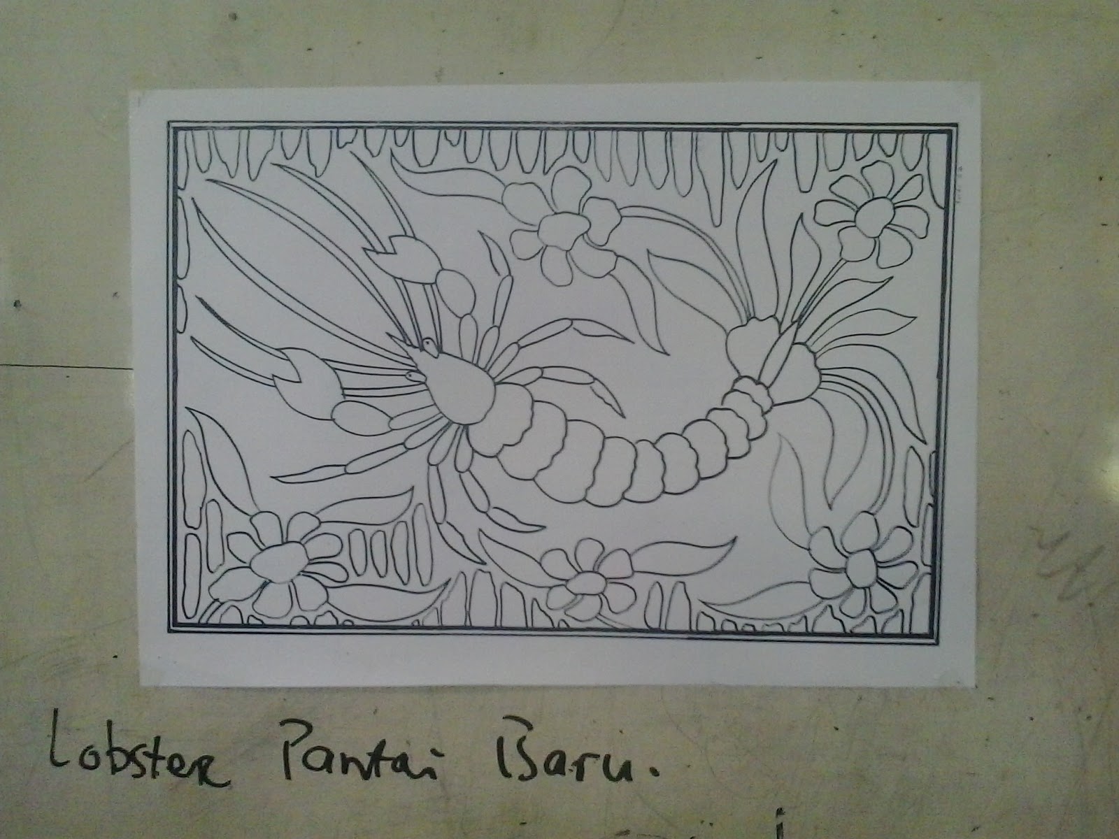 Gambar Sketsa Batik Flora Dan Fauna Sobsketsa