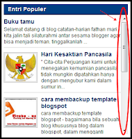 membuat scroll pada widget entry populer