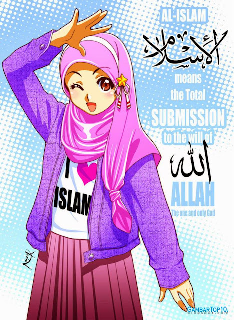 10 Gambar Kartun  Muslimah  Gambar Top 10