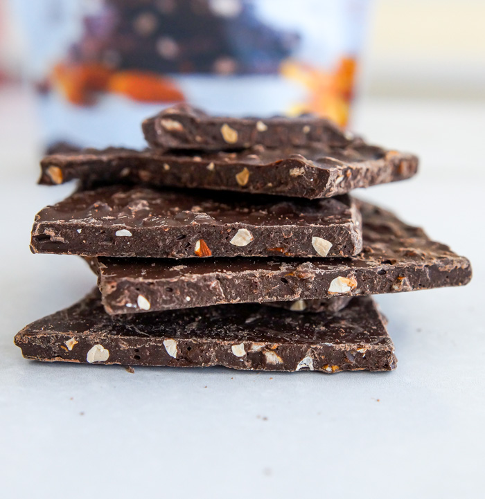 barkTHINS Dark Chocolate, Almond and Sea Salt Snacking Chocolate