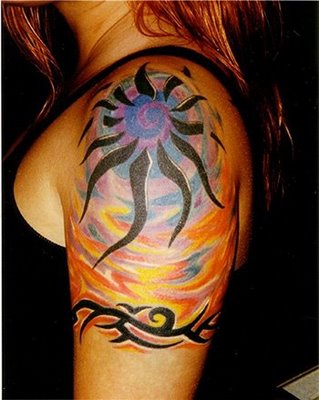 There are never ending ways to customize sun tattoos