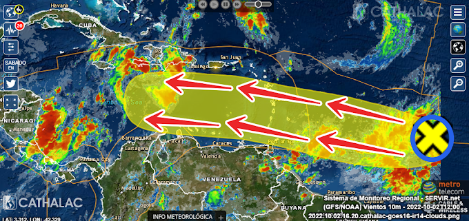 PENDIENTES EN EL CARIBE. Esta onda tropical sigue aumentando la probabilidad de convertirse en un ciclón