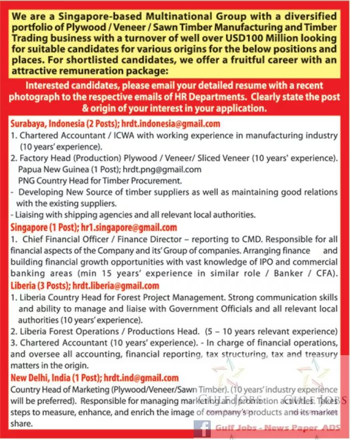Singapore MNC job opportunities
