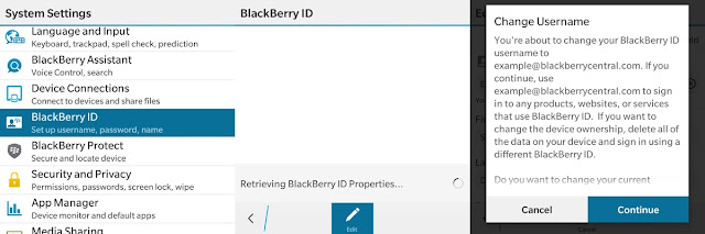 Chỉnh sửa BlackBerry ID 