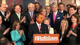 Photoshop image of GOP behind sign asking, '#WhatUsGovern'?