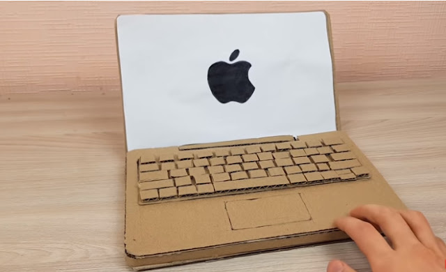 Working Cardboard MacBook, Stop Motion Apple Laptop