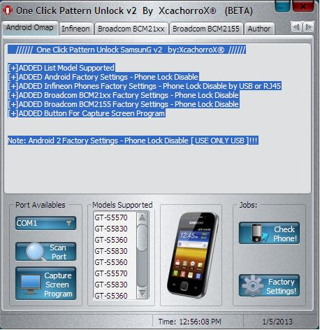 Download SamsungPattern Unlocker v2 