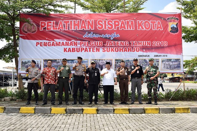 PERSIAPAN PILKADA DANDIM 0726/SUKOHARJO HADIRI LATIHAN SISPAM KOTA DI SOLOBARU 