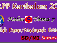 Unduh RPP K13 Kelas 5 SD/MI Tema 7 Revisi