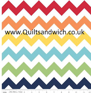 Riley Blake Rainbow Zig Zag www.quiltsandwich extra wide backing fabric