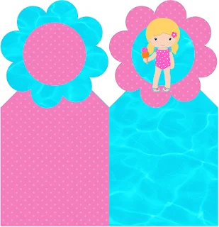 Blondie Girl Pool Party Free Printable Bookmarks.