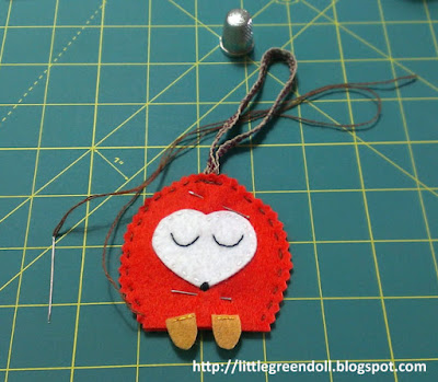 DIY Christmas Ornament Hedgehog