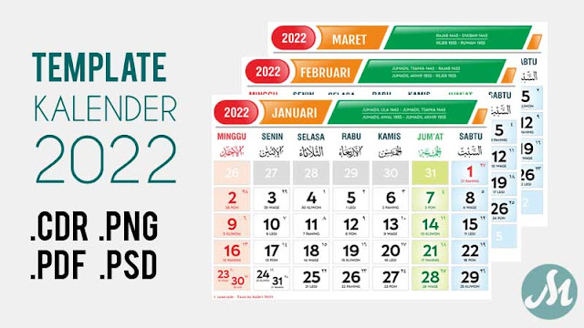 Template Kalender 2022 Format CDR