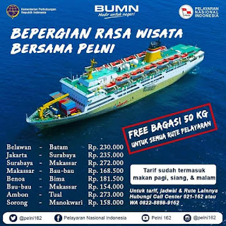 Kapal laut PELNI Kasih Free Bagasi 50kg