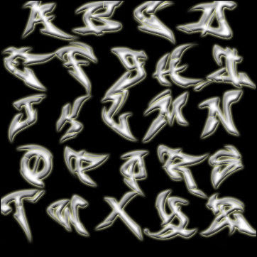 Airbrush-Sketches-Black-and-White-Fonts-A-Z