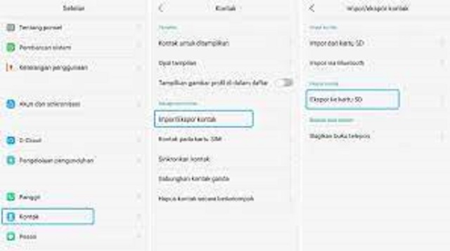 Cara Backup Kontak ke Gmail