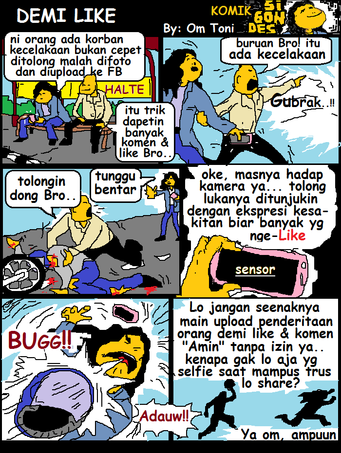 Komik Sindiran Status Minta Like Amin - SiGondes