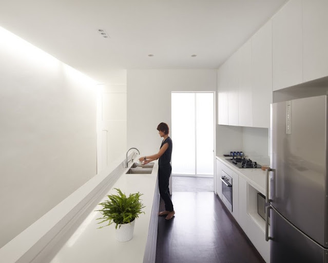 white minimalist kitchen design