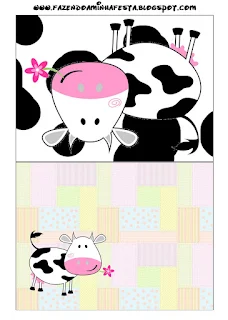 Cow and Patchwork Free Printable Labels.