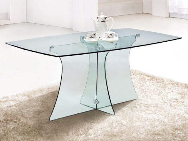 rectangular clear glass table ideas