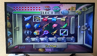 Majora's Mask item menu with all items