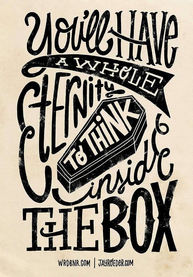 Inspirasi desain tipografi terbaik dan terbaru - Inside The Box by WRDBNR